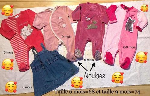 Grenouillères Noukies Kitty Jupe 6-9 mois 40€ lot/à p 8€️️♥️, Kinderen en Baby's, Babykleding | Maat 68, Nieuw, Jongetje of Meisje