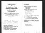 Bidprentje Lucien Theys - Gewezen atletiekvedette, Verzamelen, Bidprentjes en Rouwkaarten, Ophalen of Verzenden, Bidprentje