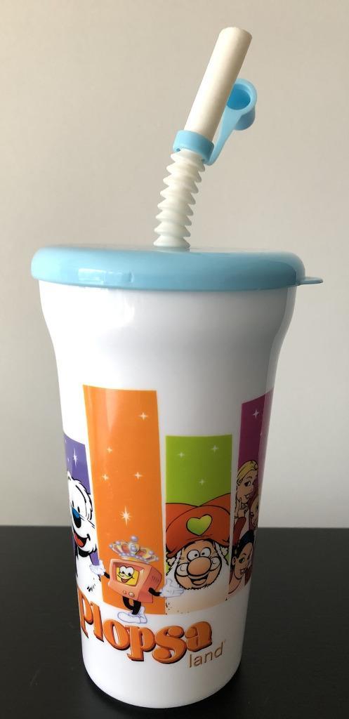Plastiek drinkbeker met deksel en rietje - Plopsaland, Verzamelen, Glas en Drinkglazen, Nieuw, Overige typen, Ophalen of Verzenden