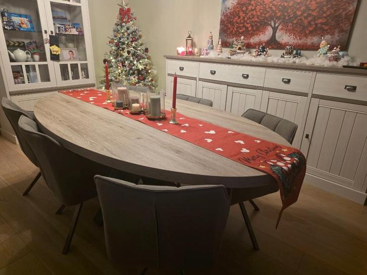 Eetkamer (Mag snel weg), Huis en Inrichting, Complete eetkamers, Zo goed als nieuw, 4 tot 6 stoelen, Ophalen