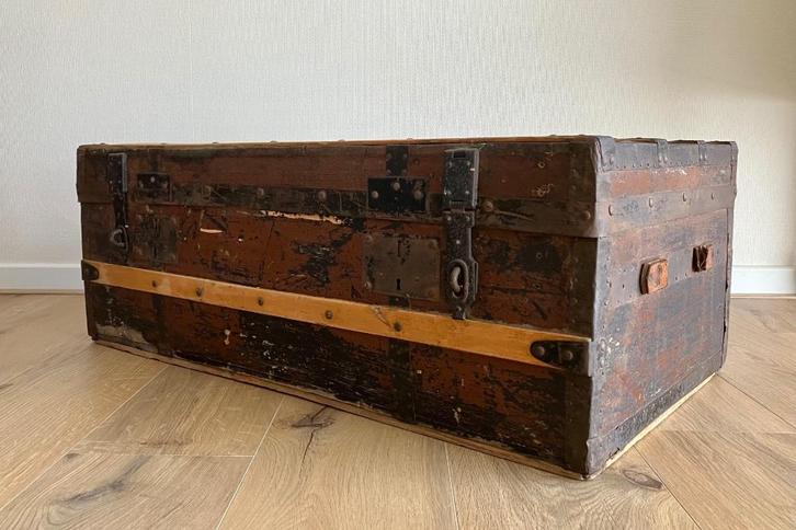 Antieke scheepskoffer, Antiek en Kunst, Curiosa en Brocante, Ophalen