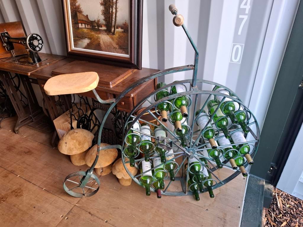EYECATHER wijnrek metaal v 24 flessen! In fiets model! TOP, Huis en Inrichting, Woonaccessoires | Wijnrekken, Metaal, Ophalen