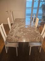 Tafel volledig in travertin, Ophalen, Zo goed als nieuw