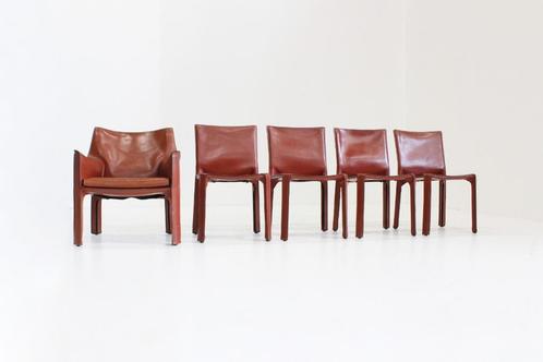 5 x Cassina Cab eetkamer stoelen Mario Bellini Cab 414 & 412, Huis en Inrichting, Stoelen, Gebruikt, Vijf, Zes of meer stoelen