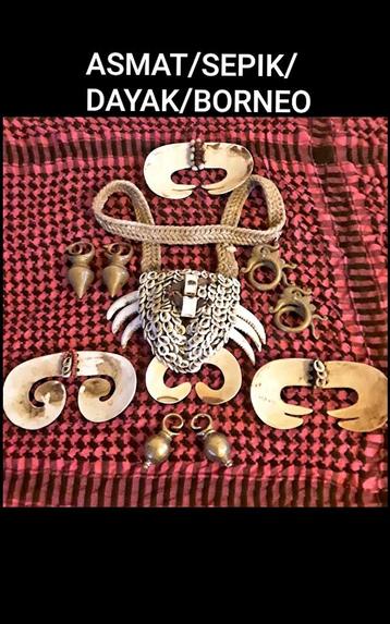 Collectie papua/borneo etnische tribal  beschikbaar voor biedingen