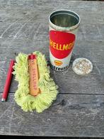 Groot vintage blik SHELLMOP met Shell borstel, Verzamelen, Blikken, Ophalen of Verzenden, Zo goed als nieuw