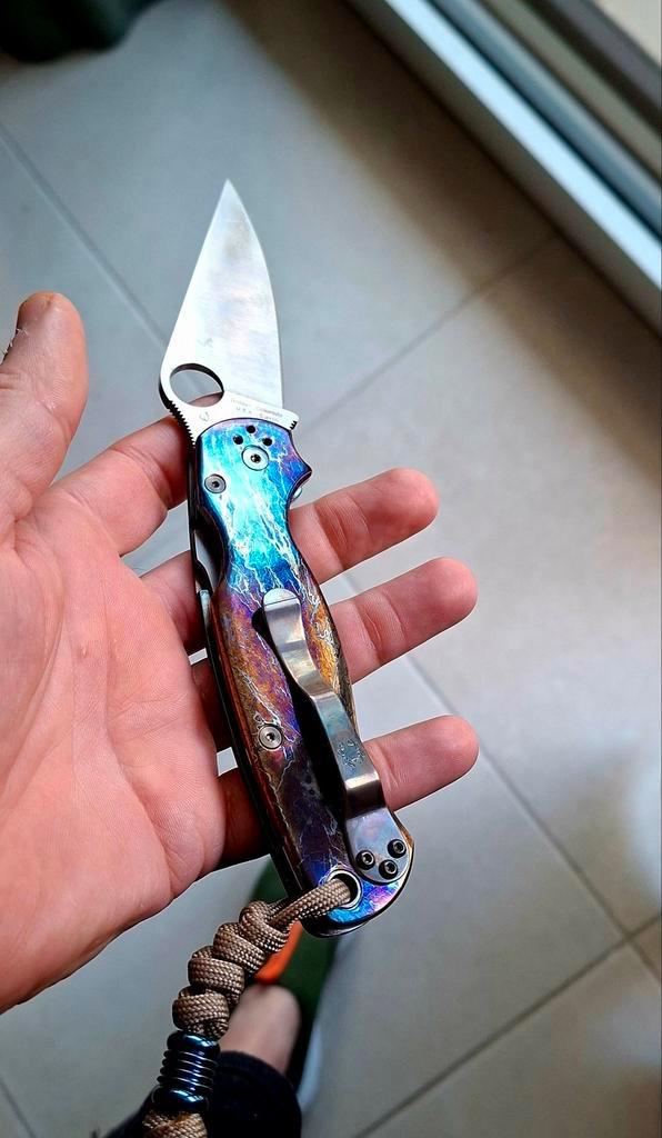 Zakmes C81 TITANIUM ENTROPIC, Caravans en Kamperen, Kampeergereedschap, Zo goed als nieuw, Ophalen of Verzenden