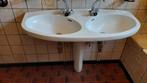 lavabo double en porcelaine vintage, Bricolage & Construction, Sanitaire, Comme neuf, Pierre, Lavabo, Enlèvement