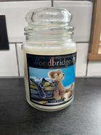 Woodbridge large jar clean linen 565g, Huis en Inrichting, Ophalen of Verzenden, Nieuw, Kaars