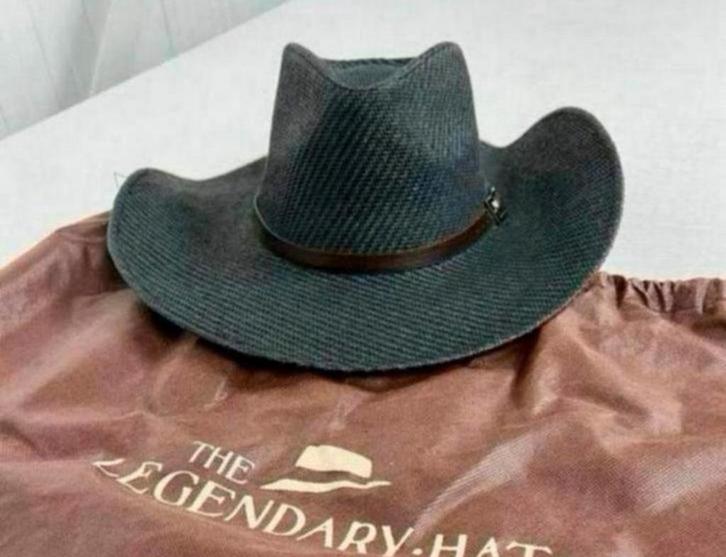 The Legendary Hat Zwart zwarte hoed 57 luxe cowboy western, Kleding | Heren, Hoeden en Petten, Nieuw, Hoed, 57 cm (M, 7⅛ inch) of minder