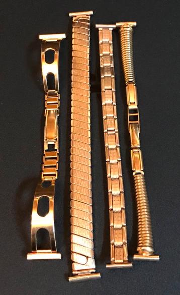 Bracelets de montre NEUFS en plaqué or laminé, prix 15€/pc
