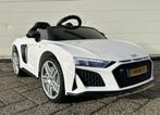 Audi R8 12v wit Afstands. / Bleutooht / Leder en Rubberba., Kinderen en Baby's, Speelgoed | Buiten | Voertuigen en Loopfietsen