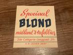 Speciaal blond midland’s tafelbier bieretiket, Verzamelen, Ophalen of Verzenden, Zo goed als nieuw, Overige typen, Overige merken