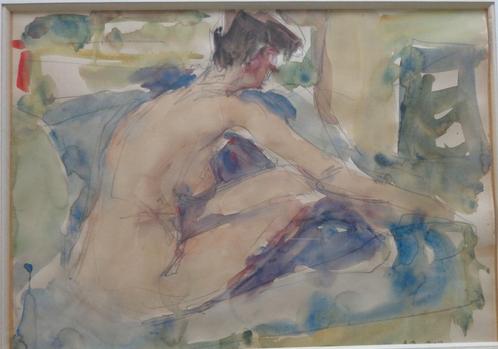 ALBERT DE DEKEN / NAAKTE VROUW / ORIGINEEL WERK / 40x52cm, Antiek en Kunst, Kunst | Schilderijen | Modern, Ophalen of Verzenden