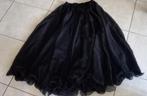 Spaanse flamenco rok zwart met tulle, Ophalen of Verzenden, Zo goed als nieuw, Maat 42/44 (L)