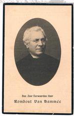Pastoor. Van Hammée Rombout. ° Mechelen 1823 † Mechelen 1899, Verzamelen, Ophalen of Verzenden, Bidprentje