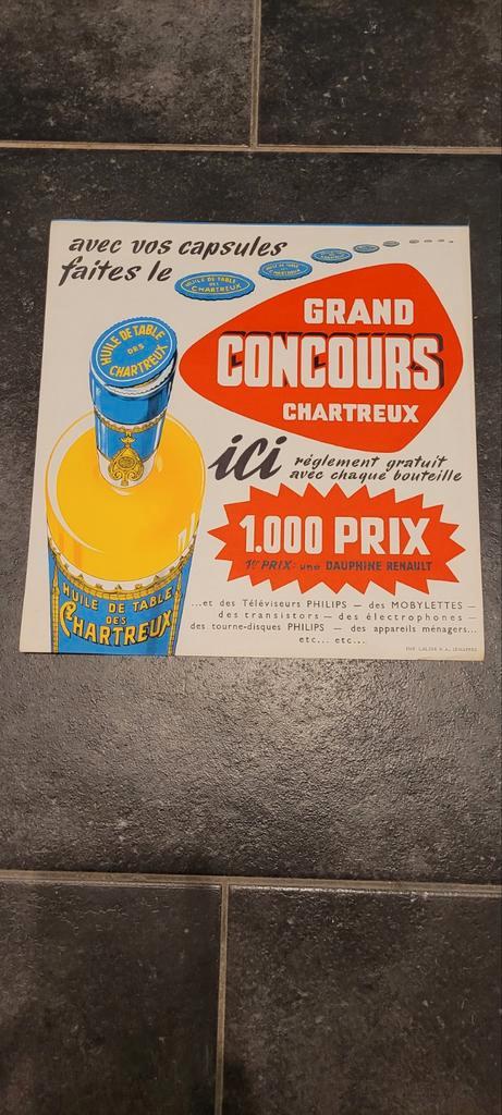 Oliereclameposter uit 1950 in Chartreux, Verzamelen, Posters, Verzenden