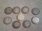 9x 5fr zilveren munten in mooie staat, Ophalen of Verzenden, Zilver