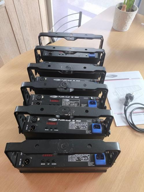 Showtec led uplighters/par spots, Muziek en Instrumenten, Licht en Laser, Zo goed als nieuw, Licht, Geluidgestuurd, Kleur, Stroboscoopeffect