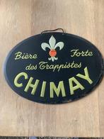 Plaque tôle bière trappiste Chimay non émaillée, Collections, Marques de bière, Utilisé