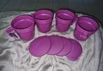 Tupperware set aloha bekers 350 ml, Comme neuf, Enlèvement ou Envoi