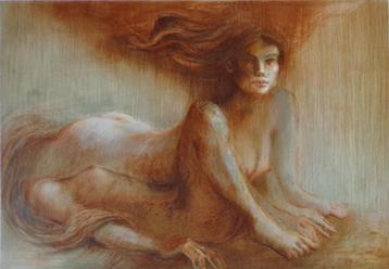 FRANCIS SAINT-GENIES / SENSUALITEIT / KLEURLITHO / 38x56cm beschikbaar voor biedingen