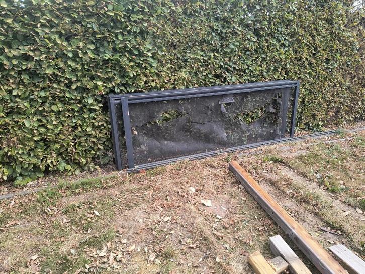 alu vliegenraam schuifdeuren, Doe-het-zelf en Bouw, Deuren en Vliegenramen, Gebruikt, Hordeur, Metaal, Schuifdeur, Ophalen