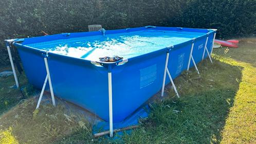 Intex zwembad + noppenfolie + patroonfilter, Tuin en Terras, Zwembaden, Gebruikt, Opzetzwembad, 80 tot 120 cm, 400 cm of meer
