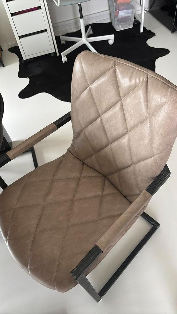 8 lederen stoelen te koop als nieuw, Huis en Inrichting, Stoelen, Zo goed als nieuw, Leer, Ophalen