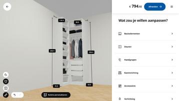 IKEA PAX Hoekkast Wit | 110x88x236 cm | GRATIS LEVERING beschikbaar voor biedingen