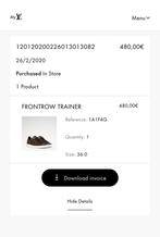 Louis Vuitton sneakers, Enlèvement, Porté, Baskets