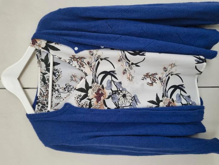 Set bloes+bijpassende donkerblauwe gilet L, Kleding | Dames, Overige Dameskleding, Zo goed als nieuw, Ophalen of Verzenden