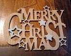 Merry Christmas hanger, hout, Ophalen of Verzenden, Zo goed als nieuw