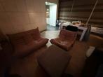 Togo sofa met leer te koop. 2p + 1p, Huis en Inrichting, 100 tot 125 cm, Tweepersoons, Leer, Ophalen of Verzenden