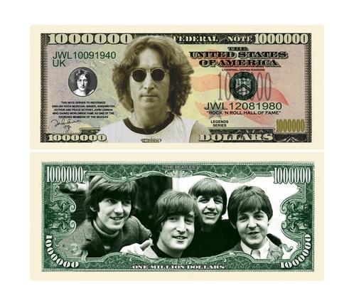 Billet Beatles John Lennon One Million Dollar Fun Money, Timbres & Monnaies, Billets de banque | Amérique