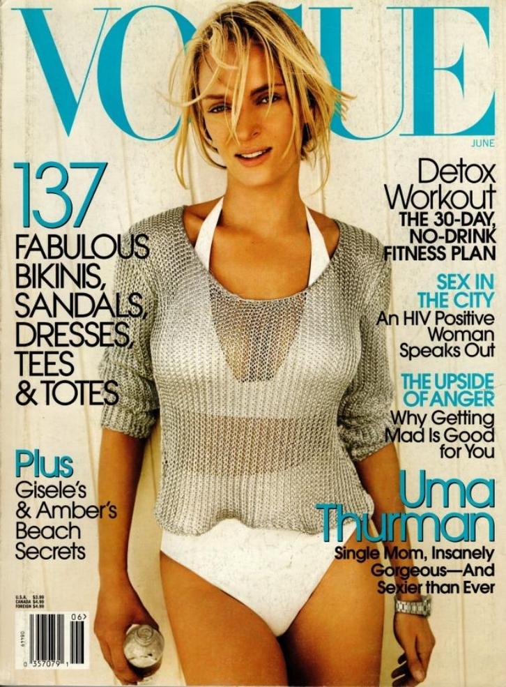 Vogue USA - June 2006 - Uma Thurman - Amerikaanse Vogue Juni, Boeken, Tijdschriften en Kranten, Zo goed als nieuw, Verzenden