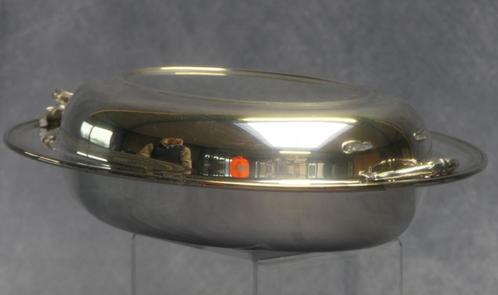 verzilverde brood/ovenschaal - 2 stuks, Huis en Inrichting, Woonaccessoires | Dienbladen, Gebruikt, Overige materialen, Ovaal