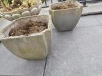 2 betonnen bloembakken, Tuin en Terras, Ophalen, Gebruikt, Beton, Tuin