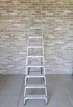 aluminium trapladder, Doe-het-zelf en Bouw, Ladders en Trappen, Ophalen, Gebruikt, Ladder, Opvouwbaar of Inschuifbaar