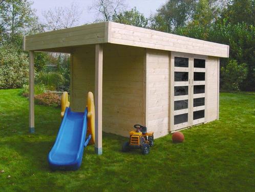 Tuinhuis-Blokhut Larvik : 3296+1200 x 2416mm, Hobby en Vrije tijd, Overige Hobby en Vrije tijd, Nieuw, Verzenden