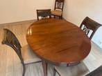 Table en acajous + 4 chaises, Enlèvement, Ancien, 4 à 6 chaises