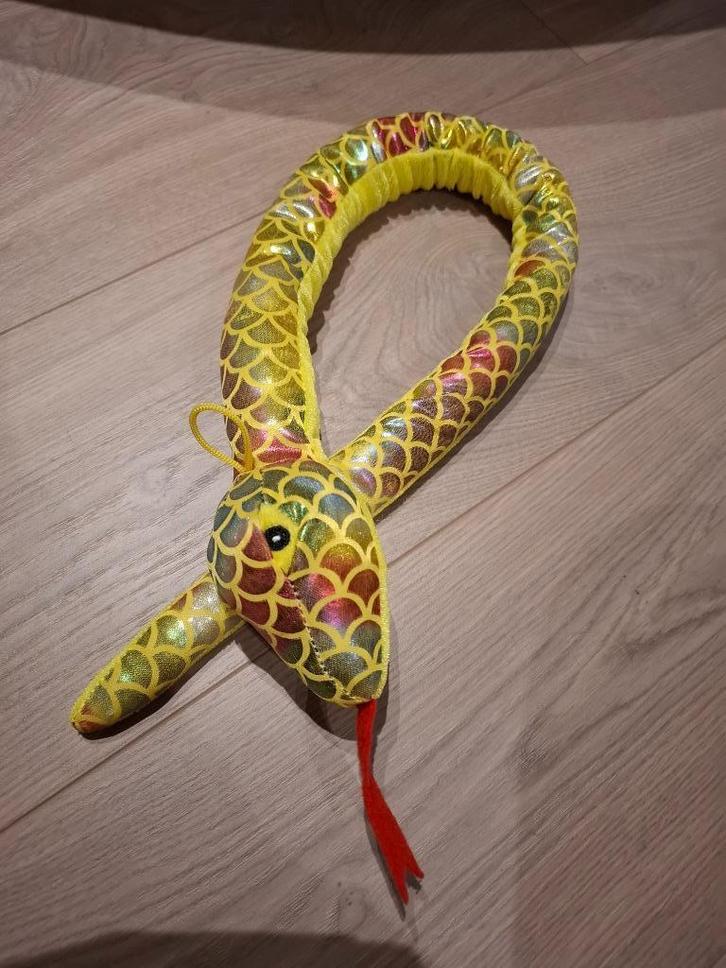 Knuffel slang – 83 cm, Kinderen en Baby's, Speelgoed | Knuffels en Pluche, Zo goed als nieuw, Overige typen, Ophalen of Verzenden