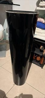 Hoge vaas zwart glas, Huis en Inrichting, Woonaccessoires | Prullenbakken, Ophalen, Zo goed als nieuw