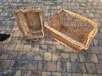 Oude rieten wasmanden 2 stuks deco, Antiek en Kunst, Ophalen