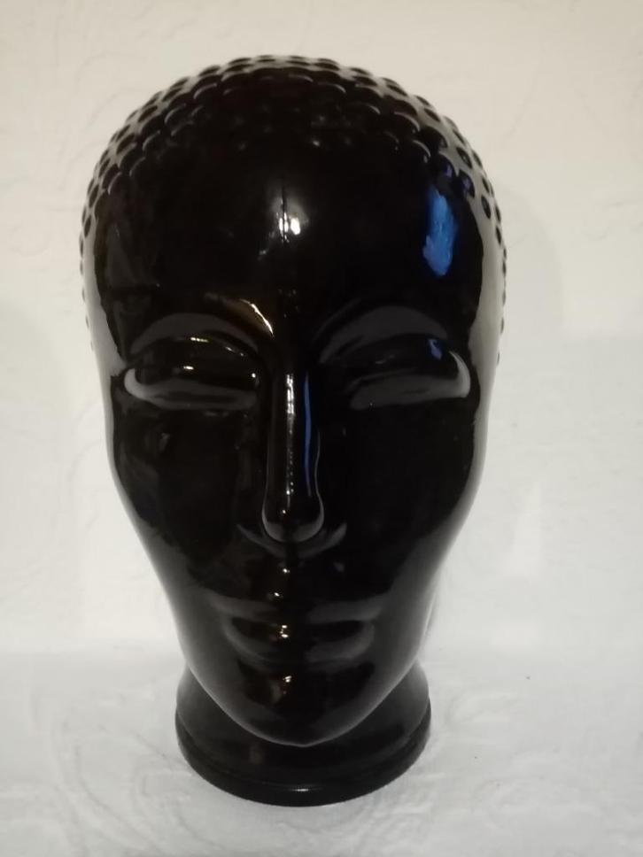 Mannequinkop in zwart glas naar Piero Fornasetti jaren 70, Antiek en Kunst, Kunst | Designobjecten, Ophalen