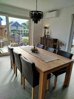 Massieve Teak tafel, Huis en Inrichting, Ophalen, Gebruikt, Teakhout, 50 tot 100 cm