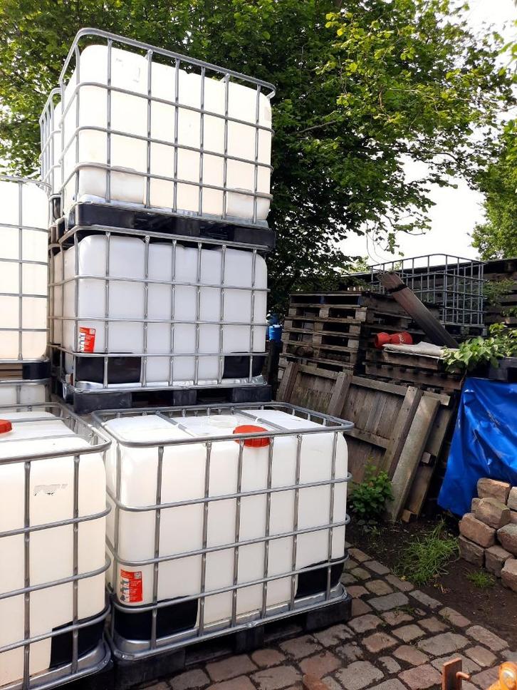 extra lage ibc s voor wateropvang 595litr, Doe-het-zelf en Bouw, Kratten en Dozen, Zo goed als nieuw, Overige typen, 75 tot 100 cm