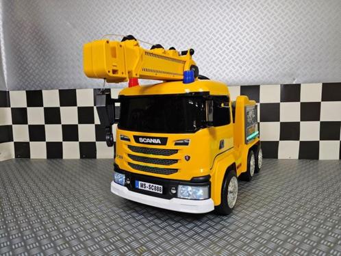 Scania kraanwagen - soft start - 12 volt - met RC, Kinderen en Baby's, Speelgoed |Speelgoedvoertuigen, Nieuw, Afstandsbediening