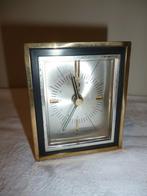 Réveil vintage JAZ Paris Quartz aspect doré horloge, Utilisé, Enlèvement ou Envoi