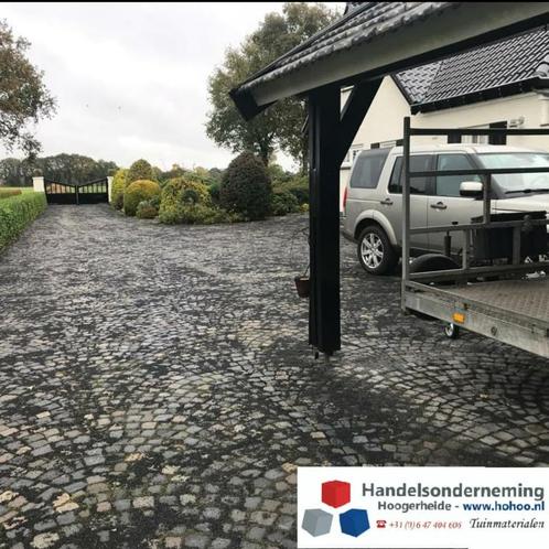 Basalt inveeg split grof keien kasseien kinderkoppen invegen, Tuin en Terras, Grind, Keien en Split, Nieuw, Split, Antraciet, Basalt